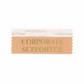 Corporate Supporter Award Ribbon w/ Gold Foil Print (4"x1 5/8")